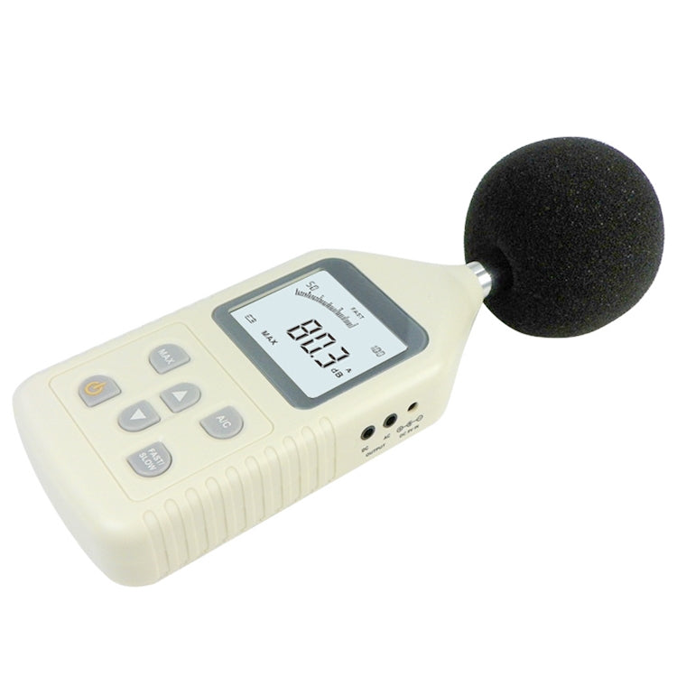 Medidor de nivel de sonido digital (rango: 30~130dBA, 35~130dBC)