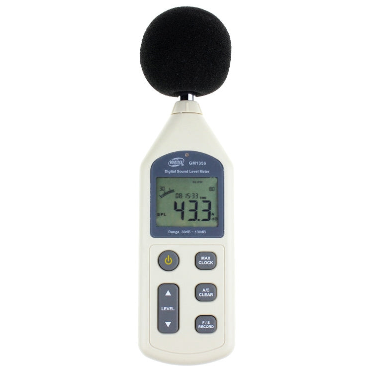 Medidor de nivel de sonido digital con puerto USB (rango: 30 dB ~ 130 dB)