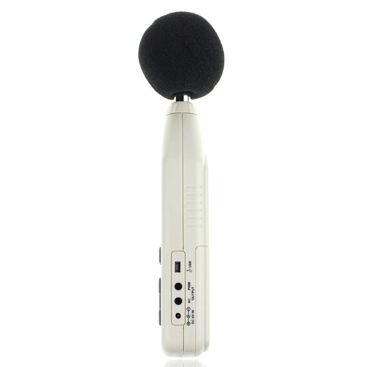 Medidor de nivel de sonido digital con puerto USB (rango: 30 dB ~ 130 dB)