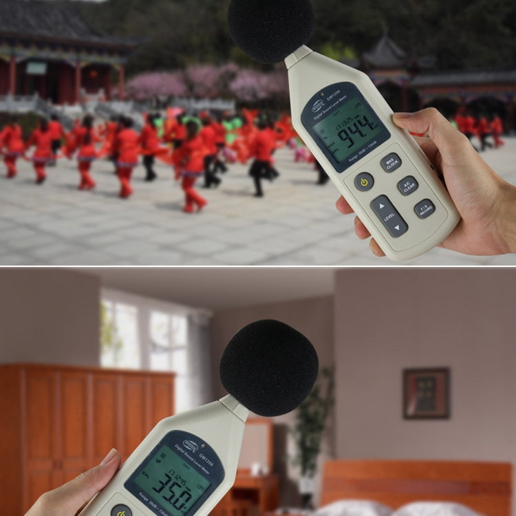 Medidor de nivel de sonido digital con puerto USB (rango: 30 dB ~ 130 dB)