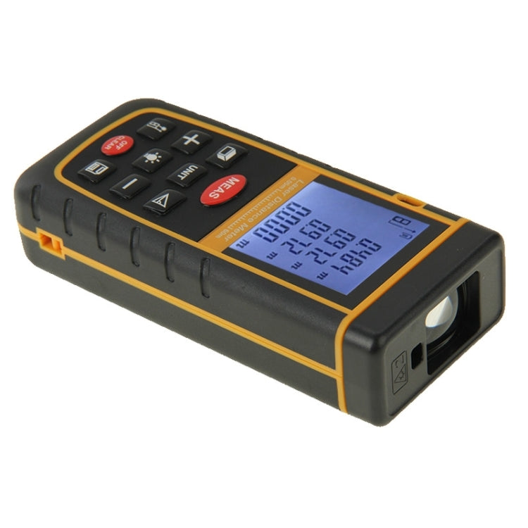 RZ-A60 Medidor de distancia láser portátil LCD de 1,9 pulgadas y 60 m con nivel de burbuja