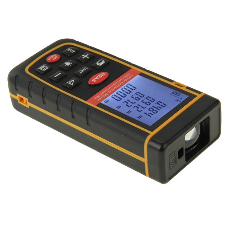 RZ-A80 Medidor de distancia láser portátil LCD de 1,9 pulgadas y 80 m con nivel de burbuja
