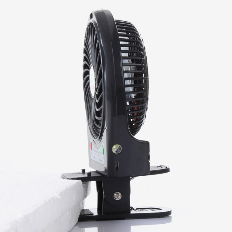 Hadata Ventilador recargable portátil con batería USB / Li-ion de 4,3 pulgadas con ajuste y clip del tercer engranaje de viento