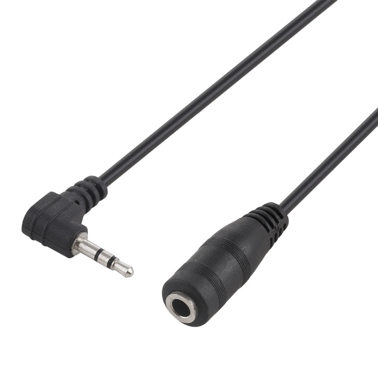 Cable adaptador convertidor de audio estéreo hembra de codo macho de 2,5 mm a hembra de 3,5 mm, 2.5 Male to 3.5 Female(Black)