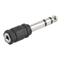 Adaptador de enchufe adaptador de conector estéreo macho de 6,35 mm a conector estéreo de 3,5 mm, 6.35mm Male to 3.5mm Female