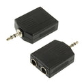 Adaptador de audio de 3,5 mm macho a 2 hembras de 6,35 mm, 3.5mm Male to Dual 6.35mm Female