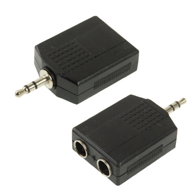 Adaptador de audio de 3,5 mm macho a 2 hembras de 6,35 mm, 3.5mm Male to Dual 6.35mm Female