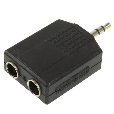 Adaptador de audio de 3,5 mm macho a 2 hembras de 6,35 mm, 3.5mm Male to Dual 6.35mm Female