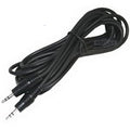 Cable auxiliar, cable de audio estéreo con miniconector macho de 3,5 mm, longitud: 1 m, Length: 1m (Black)