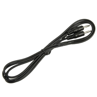 Cable auxiliar, cable de audio estéreo con miniconector macho de 3,5 mm, longitud: 1 m, Length: 1m (Black)