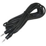 Cable auxiliar, cable de audio estéreo con miniconector macho de 3,5 mm, longitud: 1,5 m, Length: 1.5m (Black)