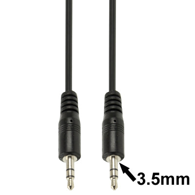 Cable auxiliar, cable de audio estéreo con miniconector macho de 3,5 mm, longitud: 1,5 m, Length: 1.5m (Black)