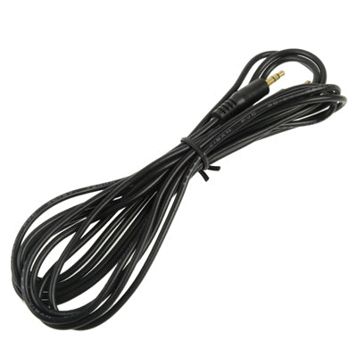 Cable auxiliar, cable de audio estéreo con miniconector macho de 3,5 mm, longitud: 3 m (conector chapado en oro y negro), Length: 3m Black, (Gold Plated)
