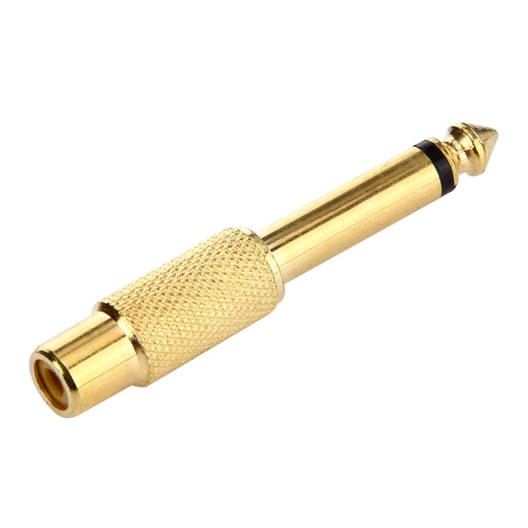 Adaptador de conector para auriculares Memo macho a RCA chapado en oro de 6,35 mm, 6.35 Male to RCA Female