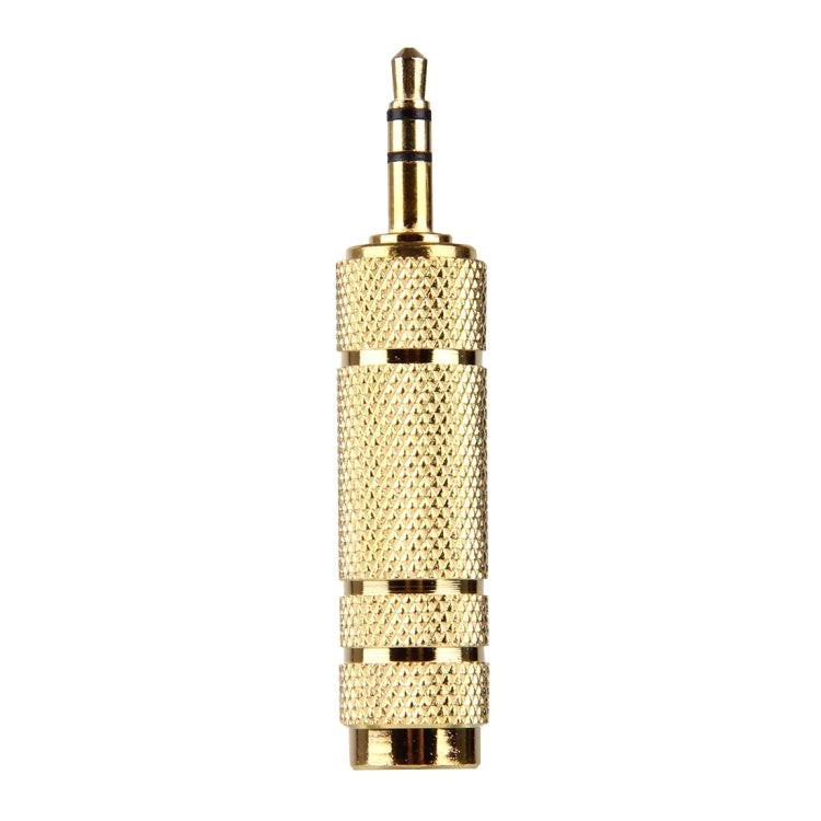 Adaptador de enchufe chapado en oro de 3,5 mm a conector estéreo de 6,35 mm, 3.5mm Male to 6.35 Female