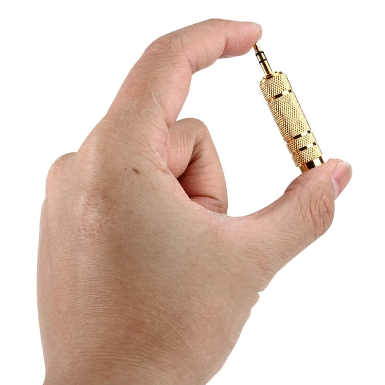 Adaptador de enchufe chapado en oro de 3,5 mm a conector estéreo de 6,35 mm, 3.5mm Male to 6.35 Female