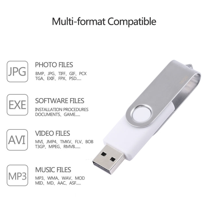 Disco flash USB 2.0 Twister de 16 GB (blanco), 16GB/White