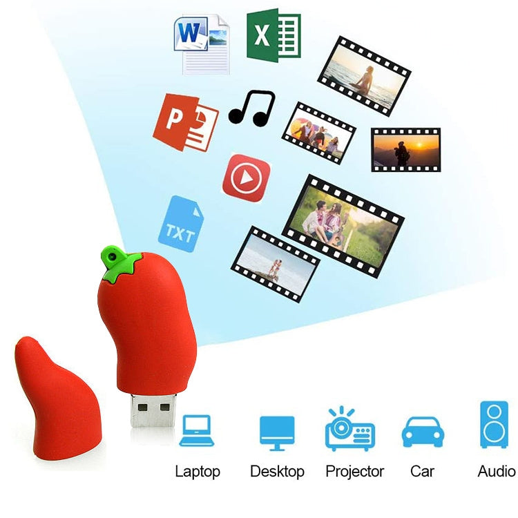 Disco flash USB de 16 GB con forma de pimiento picante, 16GB
