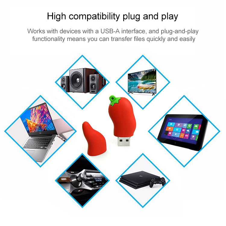 Disco flash USB de 16 GB con forma de pimiento picante, 16GB