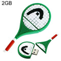 Disco flash USB con forma de raqueta de tenis (8 GB), 2GB, 4GB, 8GB