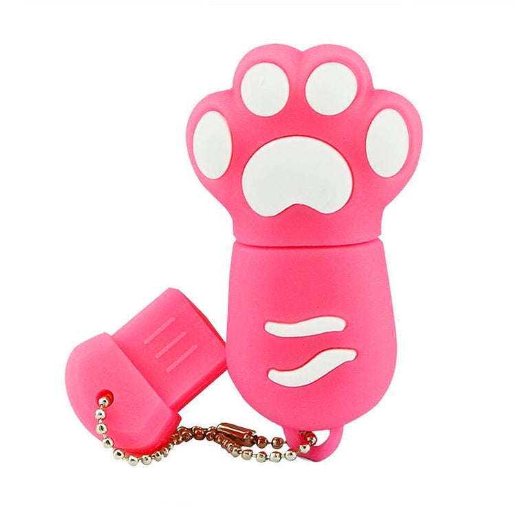 Disco flash USB 2.0 de silicona con forma de pata de oso de 8 GB con vaso antipolvo, 8GB (Red Plum)