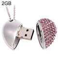 Disco flash USB en forma de corazón de joyería de diamantes, especial para regalos del día de San Valentín, 2GB, 4GB, 8GB, 16GB