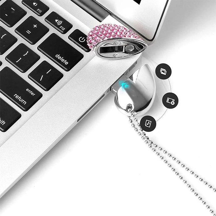 Disco flash USB en forma de corazón de joyería de diamantes, especial para regalos del día de San Valentín, 2GB, 4GB, 8GB, 16GB