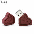 Disco flash USB de 4 GB estilo corazones duales, 4GB, 16GB