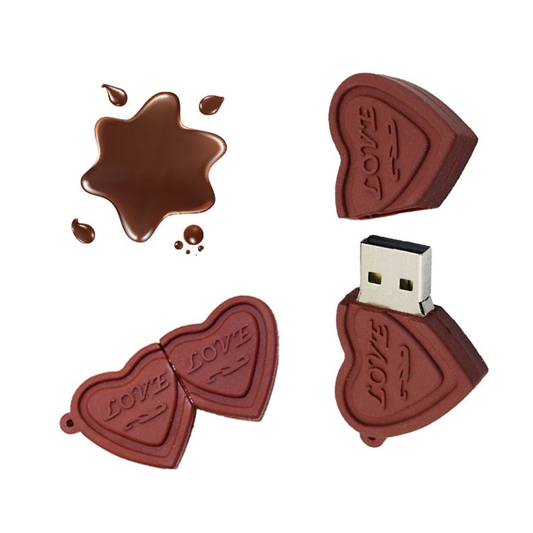 Disco flash USB de 4 GB estilo corazones duales, 4GB, 16GB
