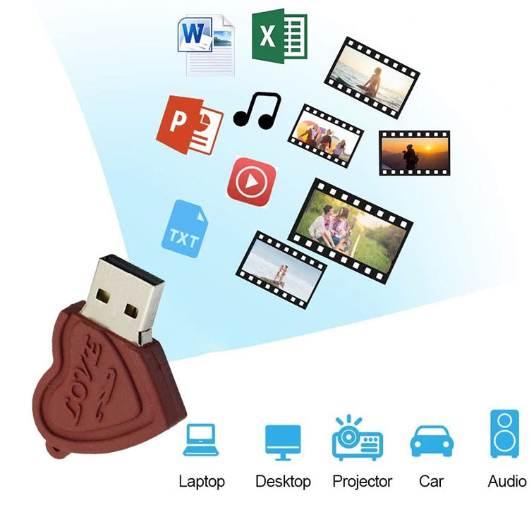 Disco flash USB de 4 GB estilo corazones duales, 4GB, 16GB