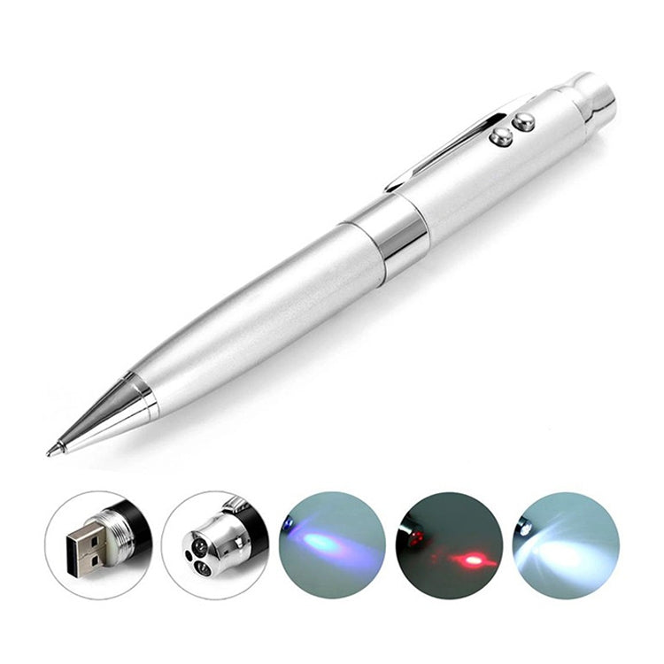 Disco flash USB estilo bolígrafo láser 3 en 1, plateado (16 GB), 2GB (Silver), 4GB (Silver), 8GB (Silver), 16GB (Silver), 2GB (Black), 4GB (Black), 8GB (Black), 16GB (Black)