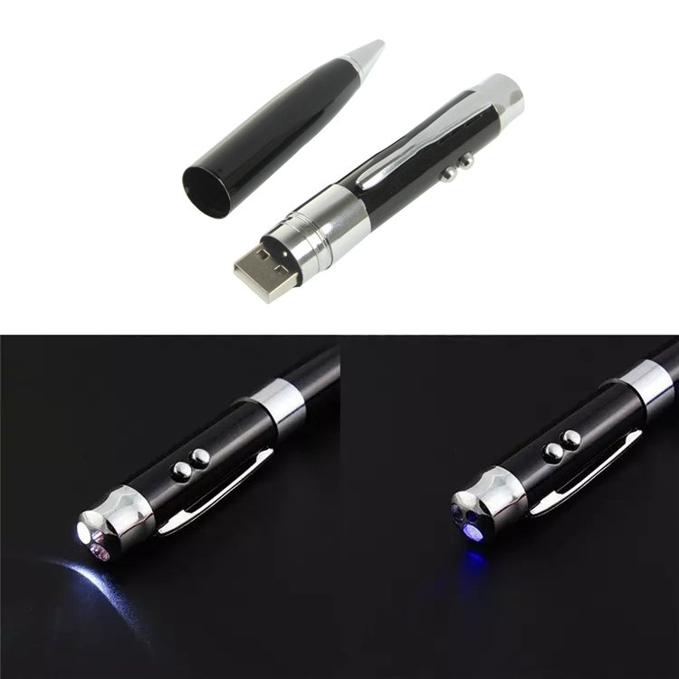Disco flash USB estilo bolígrafo láser 3 en 1, plateado (16 GB), 2GB (Silver), 4GB (Silver), 8GB (Silver), 16GB (Silver), 2GB (Black), 4GB (Black), 8GB (Black), 16GB (Black)