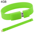 Disco flash USB 2.0 de pulseras de silicona de 4 GB, 4GB (Green)