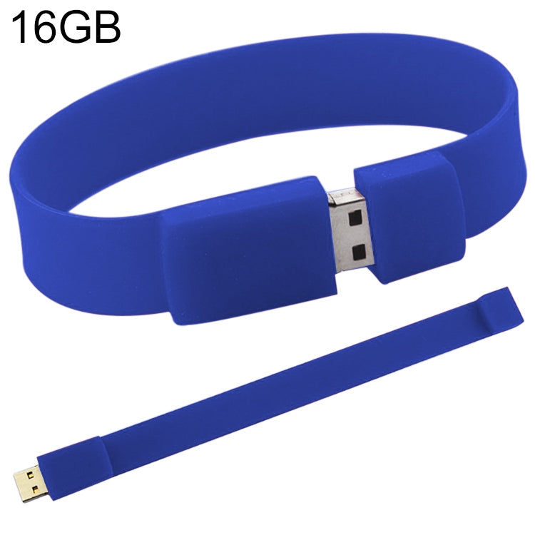 Disco flash USB 2.0 de pulseras de silicona de 16 GB, 16GB