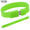 Disco flash USB 2.0 de pulseras de silicona de 16 GB, 16GB (Green)