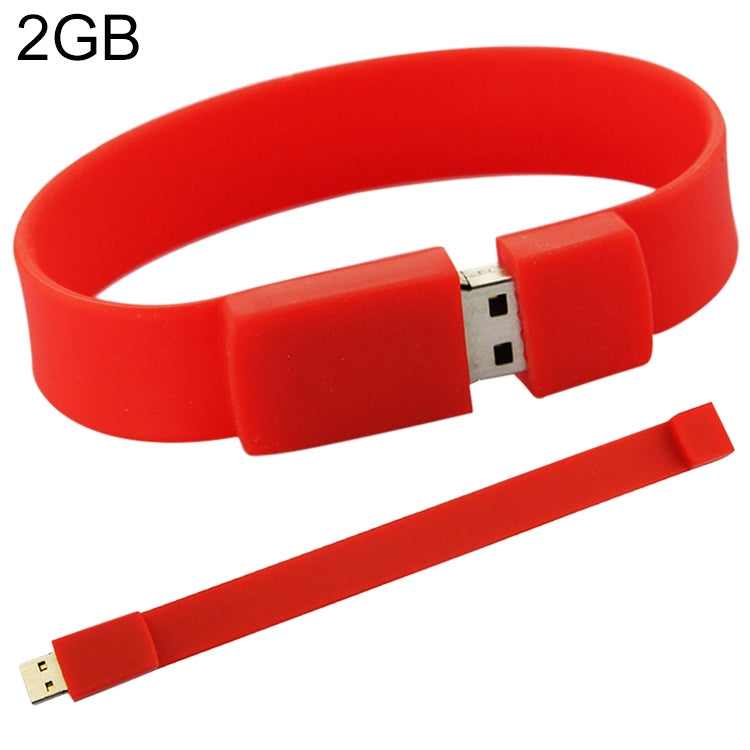 Disco flash USB 2.0 de pulseras de silicona de 2 GB, 2GB