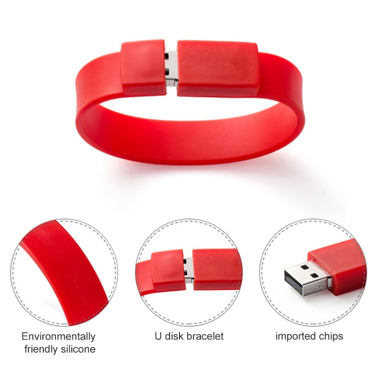 Disco flash USB 2.0 de pulseras de silicona de 2 GB, 2GB