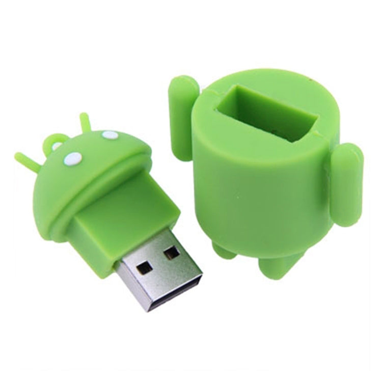Disco flash USB estilo robot Android de 4 GB (verde), 4GB