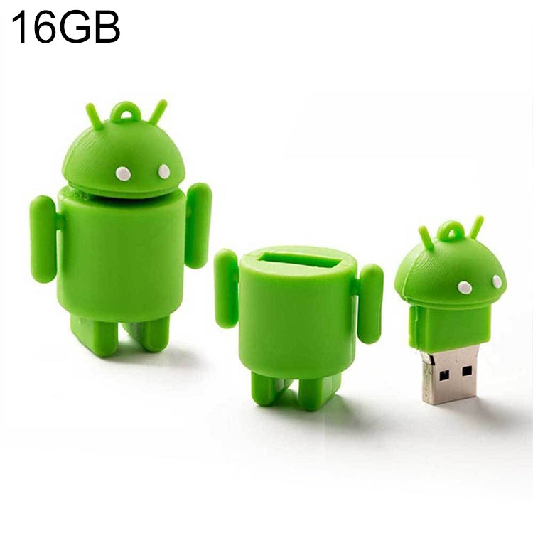 Disco flash USB estilo robot Android de 16 GB (verde), 16GB