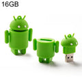Disco flash USB estilo robot Android de 16 GB (verde), 16GB