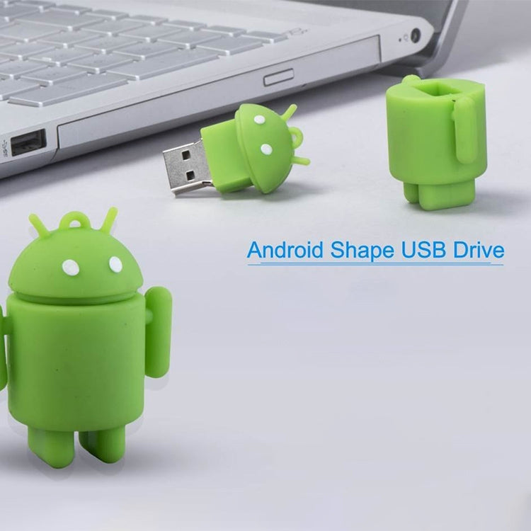 Disco flash USB estilo robot Android de 16 GB (verde), 16GB