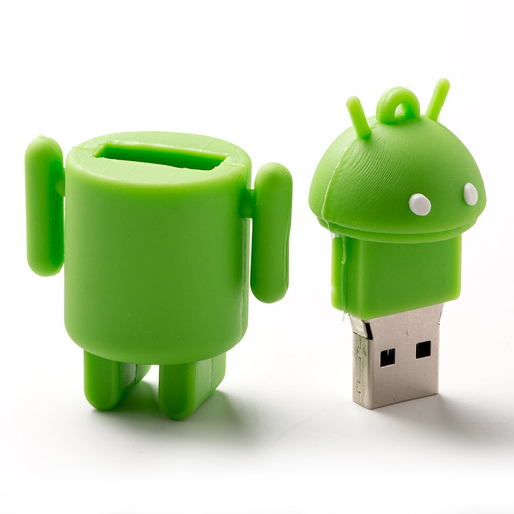 Disco flash USB estilo robot Android (verde), 2GB