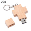 Disco flash USB estilo cruz de madera de 8 GB, 2GB, 4GB, 8GB