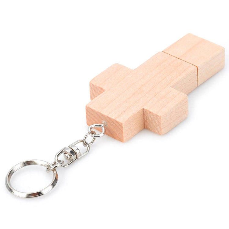 Disco flash USB estilo cruz de madera de 8 GB, 2GB, 4GB, 8GB