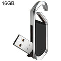Disco flash USB 2.0 estilo llaveros metálicos de 16 GB (negro), 16GB (Black)