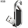 Disco flash USB 2.0 estilo llaveros metálicos de 8 GB (negro), 8GB (Black)