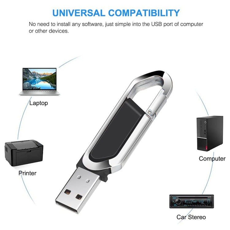 Disco flash USB 2.0 estilo llaveros metálicos de 8 GB (negro), 8GB (Black)
