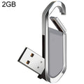 Disco flash USB 2.0 estilo llaveros metálicos de 2 GB (gris), 2GB (Grey)