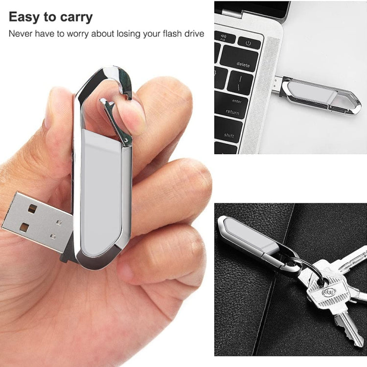 Disco flash USB 2.0 estilo llaveros metálicos de 16 GB (gris), 16GB (Grey)