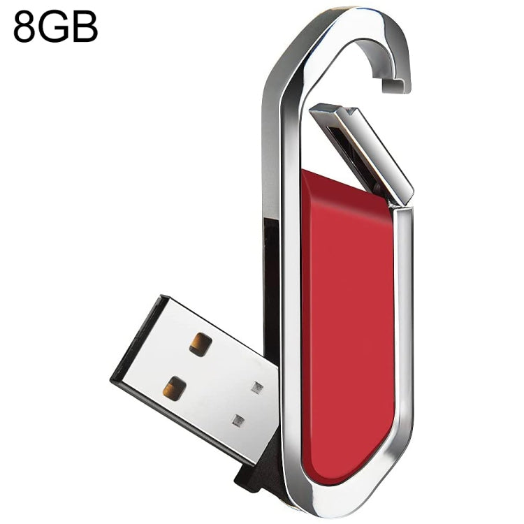 Disco flash USB 2.0 estilo llaveros metálicos de 8 GB (rojo), 8GB (Red)